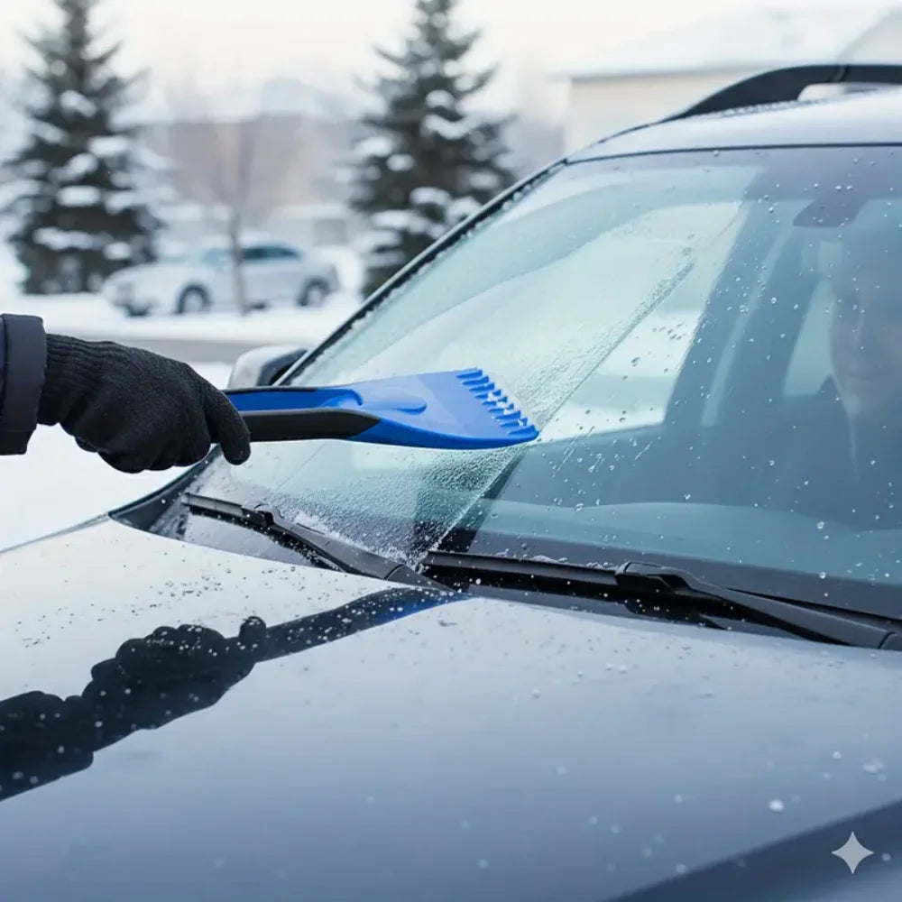 Silicone Car Deice Maker Ice Shovel Snow Soft-handled Scraper Winter Zpaxo