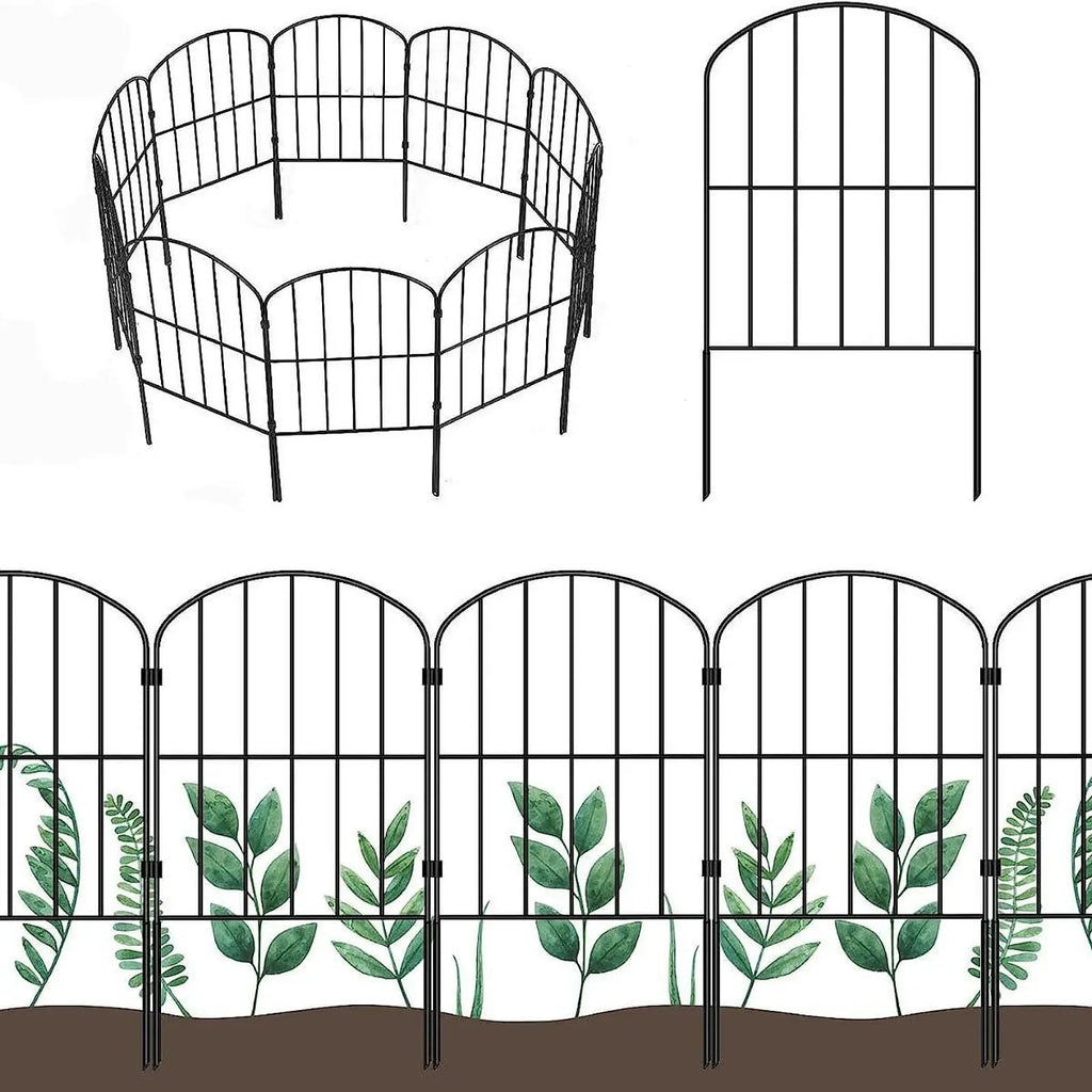 10Pcs Garden Fence Panels Animal Barrier Fences Outside Wedding Prop Lawn Pet Border Edging Garden Fencing for Small Dog Stairs Zpaxo