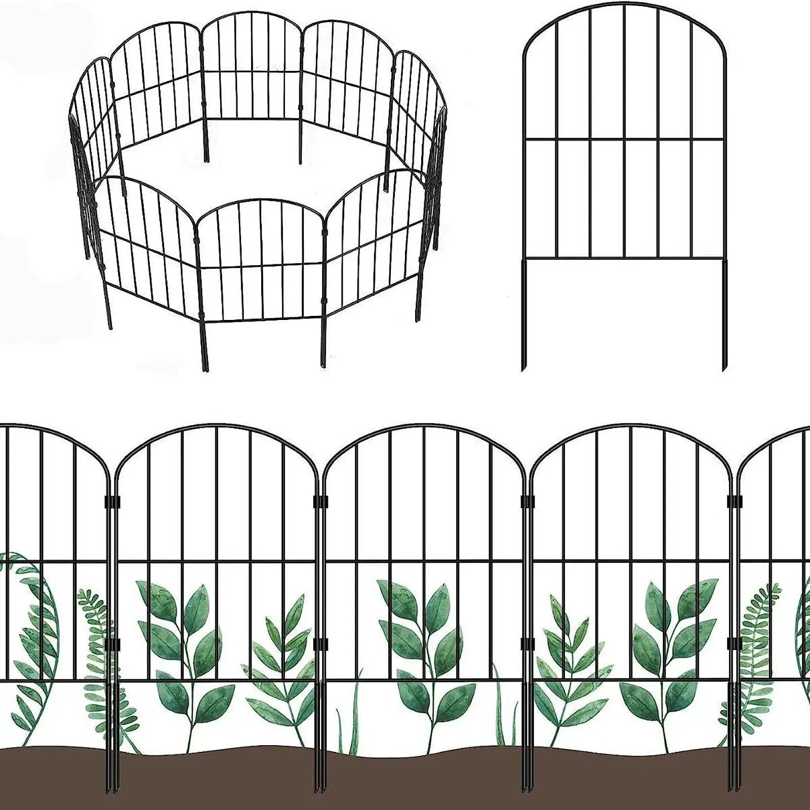 10Pcs Garden Fence Panels Animal Barrier Fences Outside Wedding Prop Lawn Pet Border Edging Garden Fencing for Small Dog Stairs Zpaxo