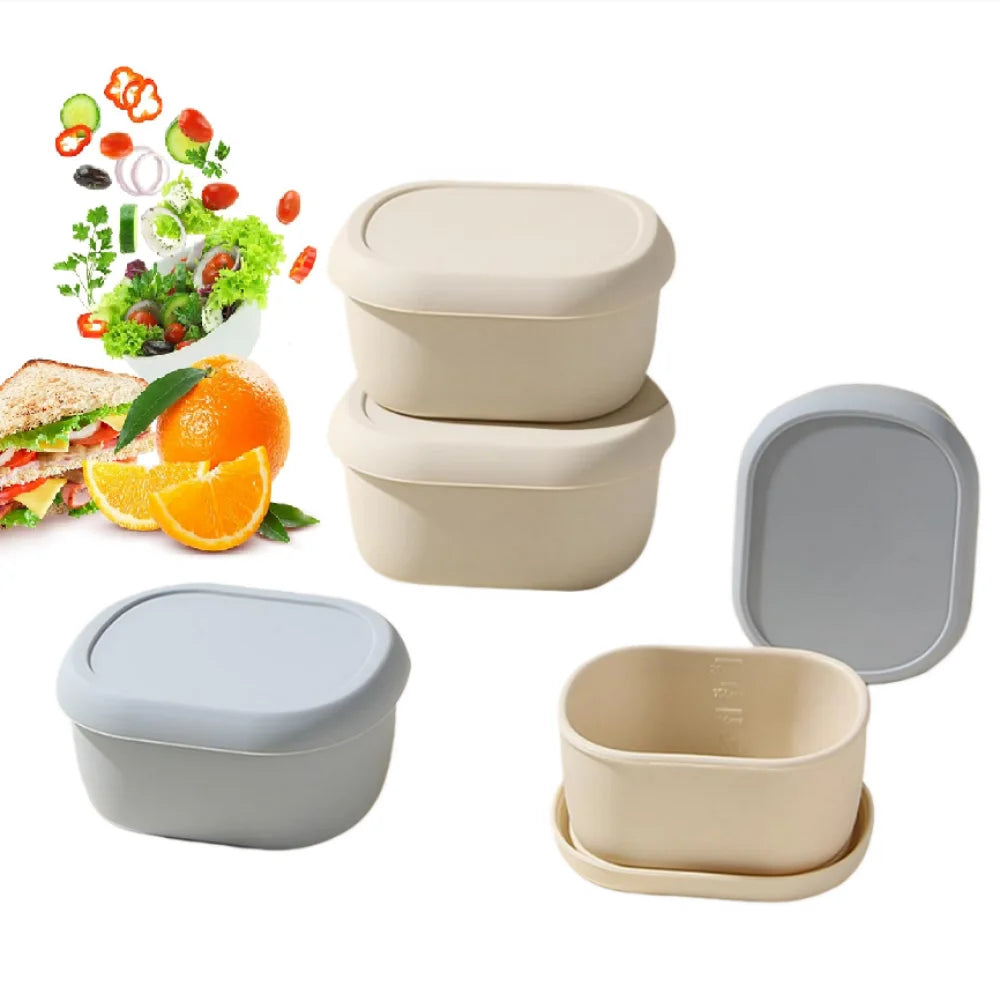 Reusable silicone containers - Large silicone food storage containers, BPA-free, airtight, dishwasher and refrigerator safe Zpaxo