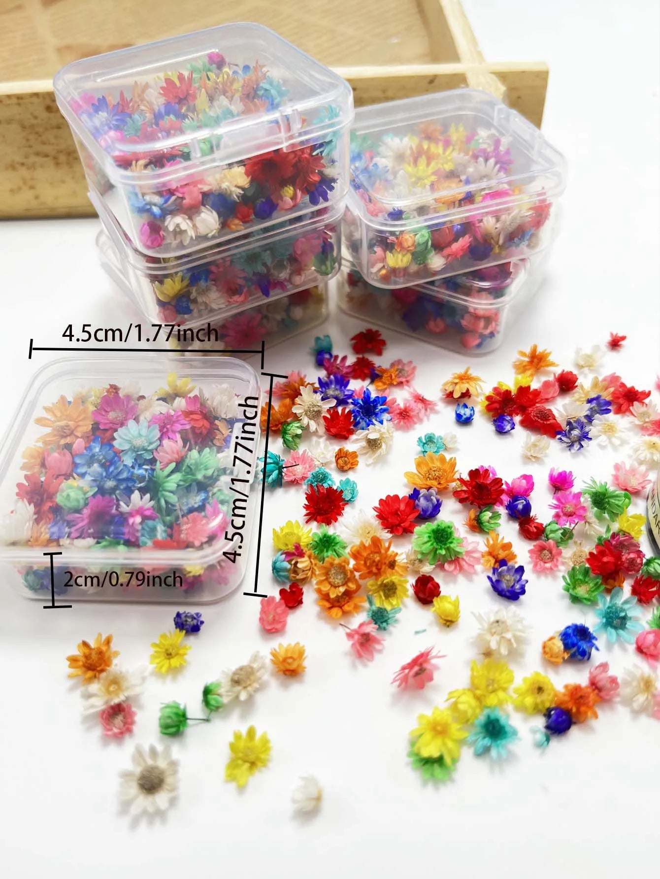 1 BOX Tiny Mini Dried Flowers Colorful Small Dried Gypsophila Flowers for Candle, Soap, Resin, Craft Makings Zpaxo 1 box