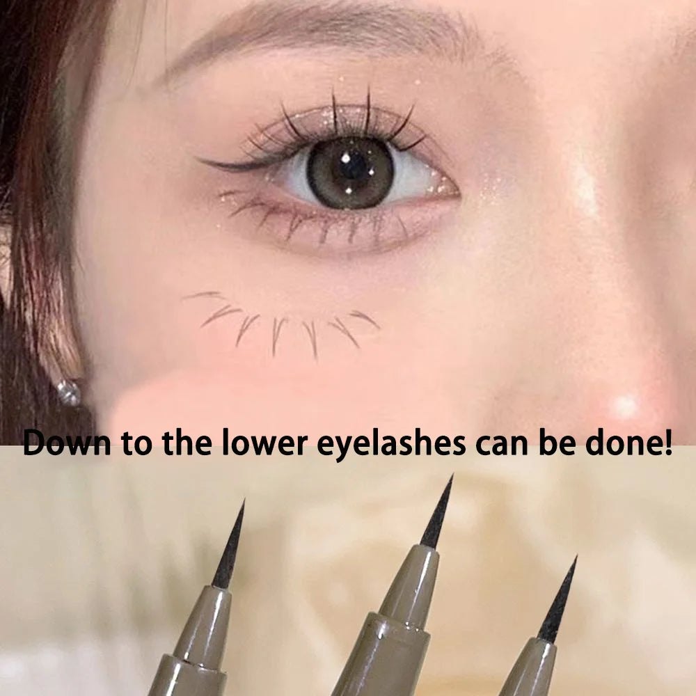 0.05mm slim eyeliner is smooth and durable, slim, quick-drying, long-lasting eyeliner, 4 colors, waterproof, non-smudging Zpaxo