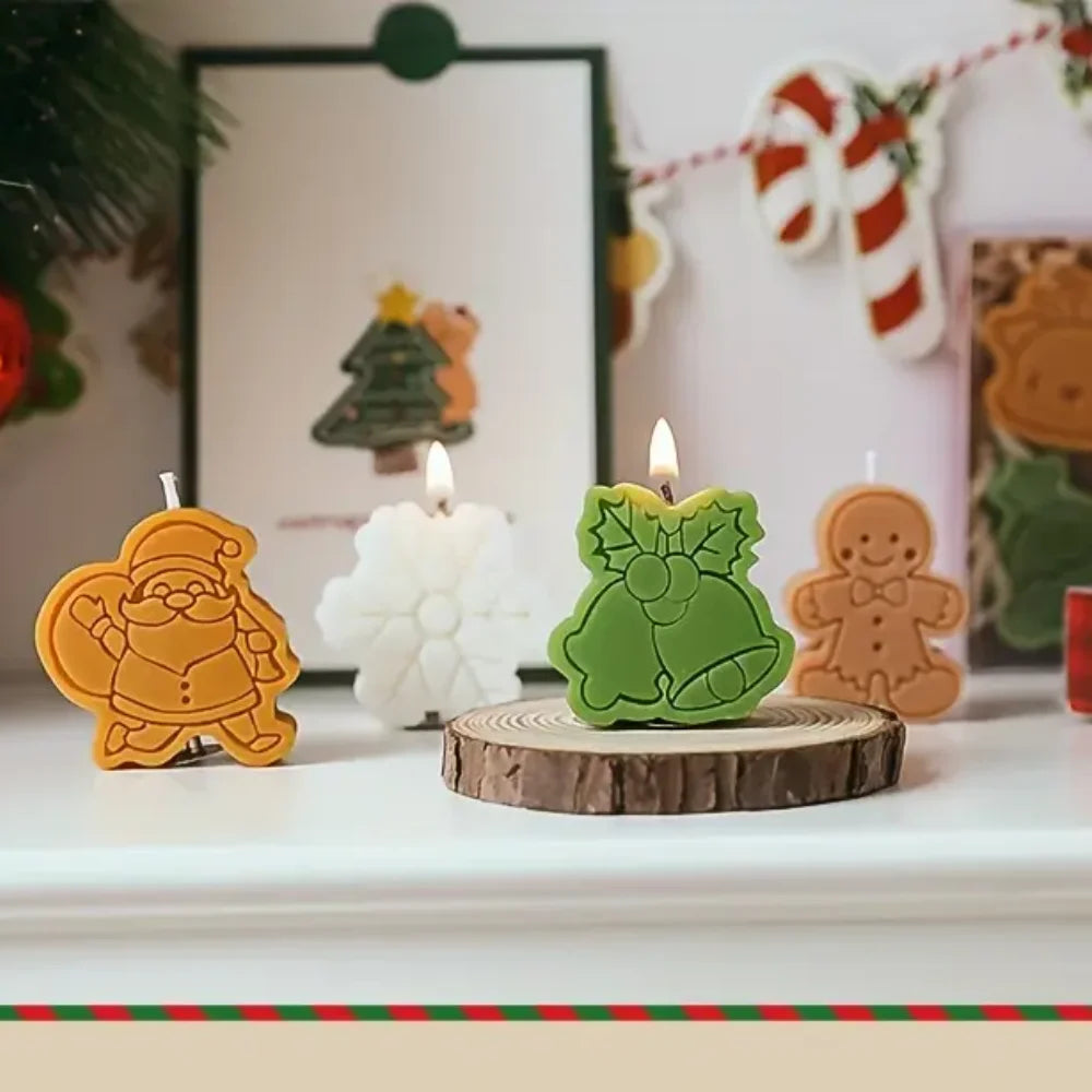 4-piece Christmas Series Festive Scented Candles Decorations Suitable Zpaxo