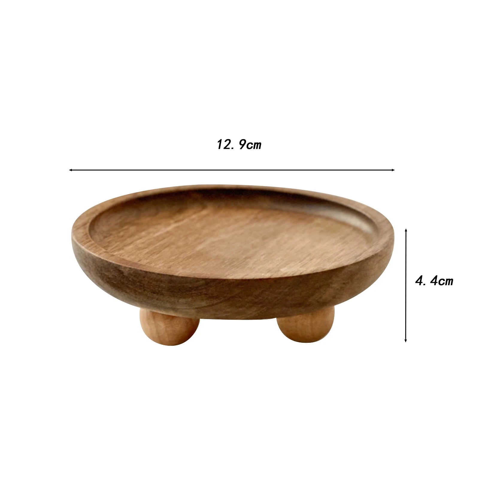 Small Wood Pedestal Stand for Counter Table Tabletop Centerpieces Decorative Tray Wood Pedestal Riser for Kitchen Counter Decor Zpaxo Round