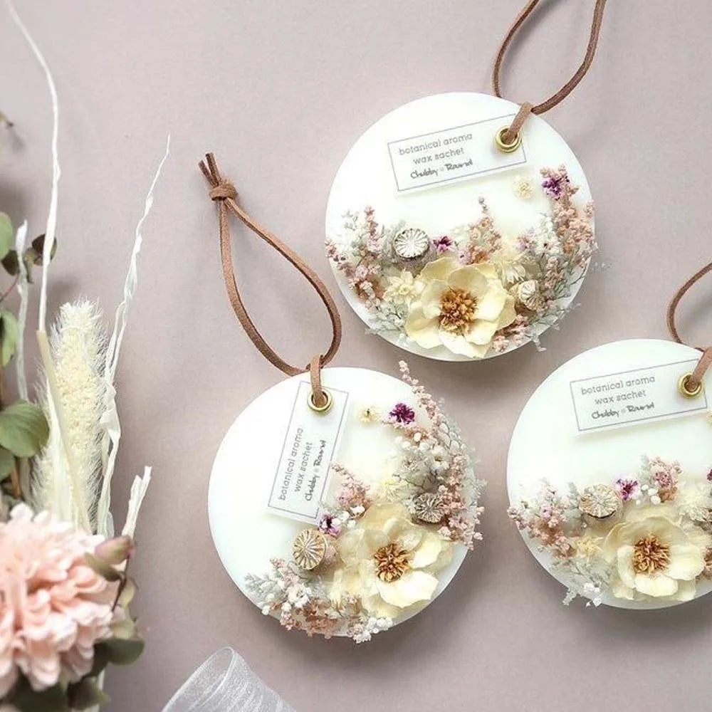 Circular Silicone Molds for Making Candlesticks,Round-Shaped Pendant Molds with Hanging Hole, Casting Epoxy Resin for DIY Craft Zpaxo