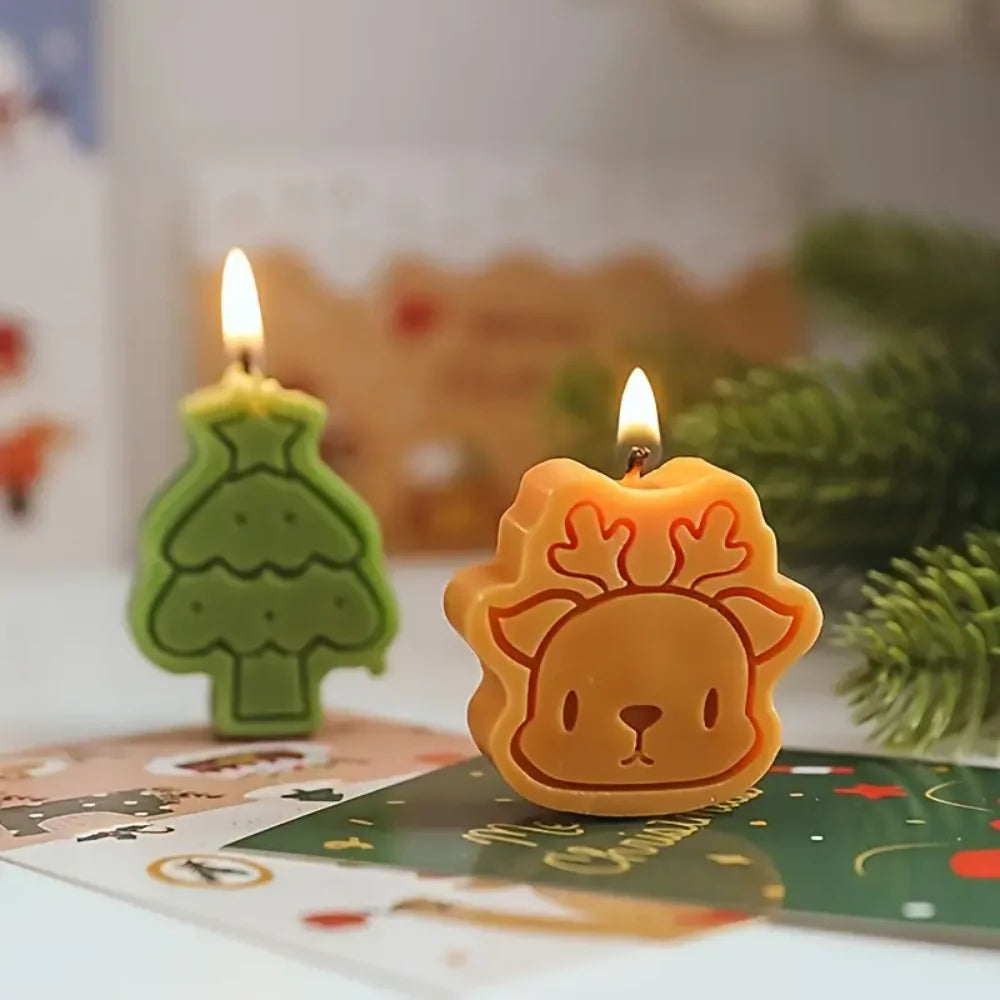 4-piece Christmas Series Festive Scented Candles Decorations Suitable Zpaxo