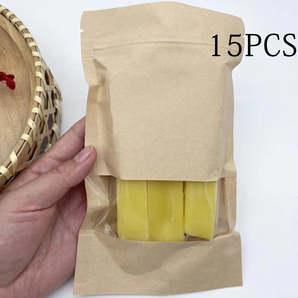 Natural Yellow Beeswax Sticks – Candle Making & DIY Crafts Natural Beeswax Block Zpaxo 15pcs