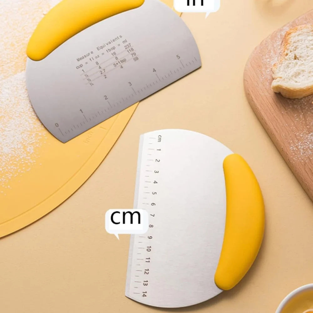 Stainless Steel Pastry Cutter Scraper Multi-functional Baking Tool Zpaxo