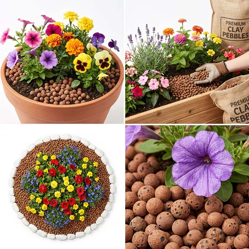 210g Expanded Clay Pebbles – Hydroponics, Fish Tanks & Succulents Clay Pebble Growing Media Zpaxo