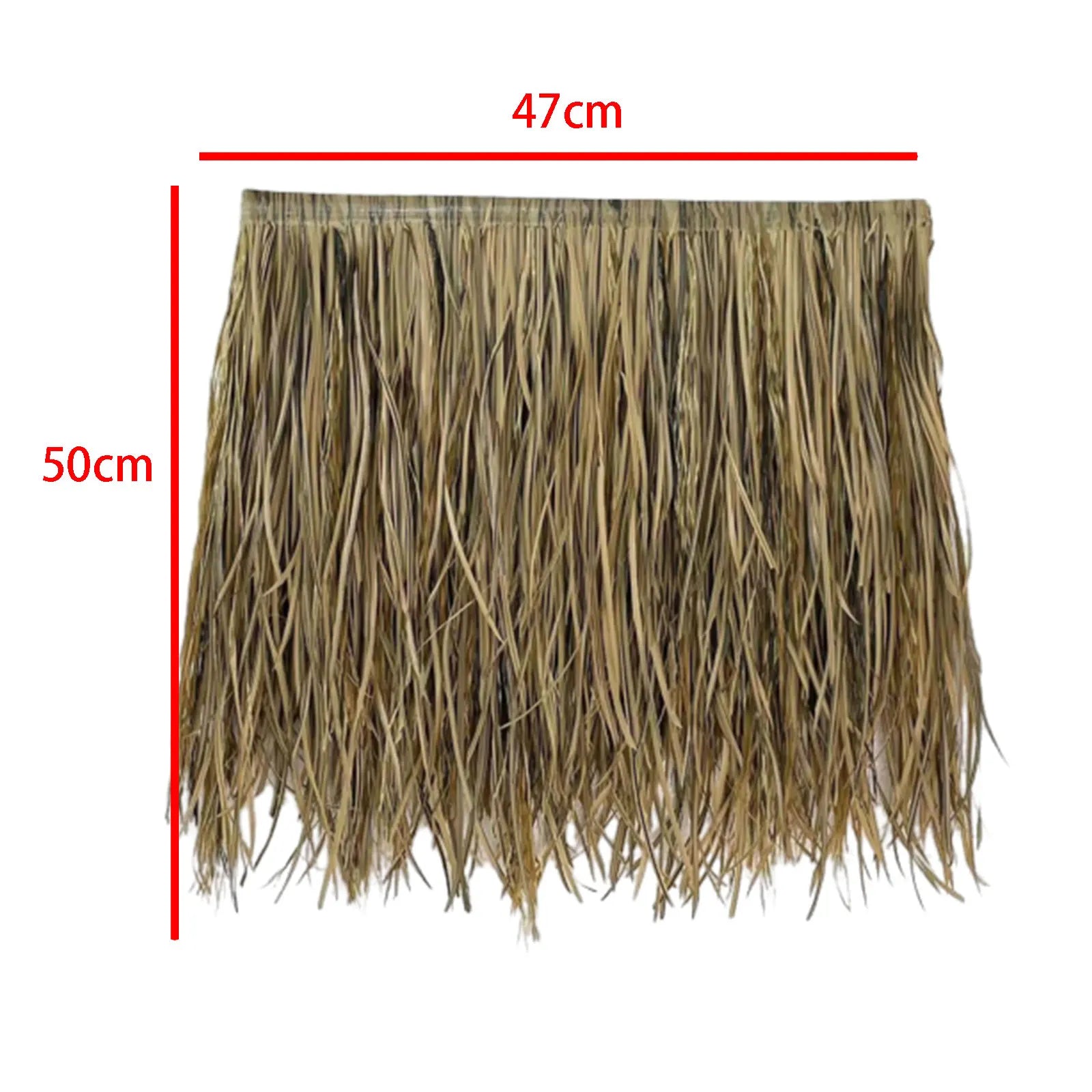 Grass Artificial Thatch Roofing for Outdoor Garden Patio Umbrella Cover 1mx50cm Straw Roof Thatch Simulation Panel Palm Thatch Zpaxo H