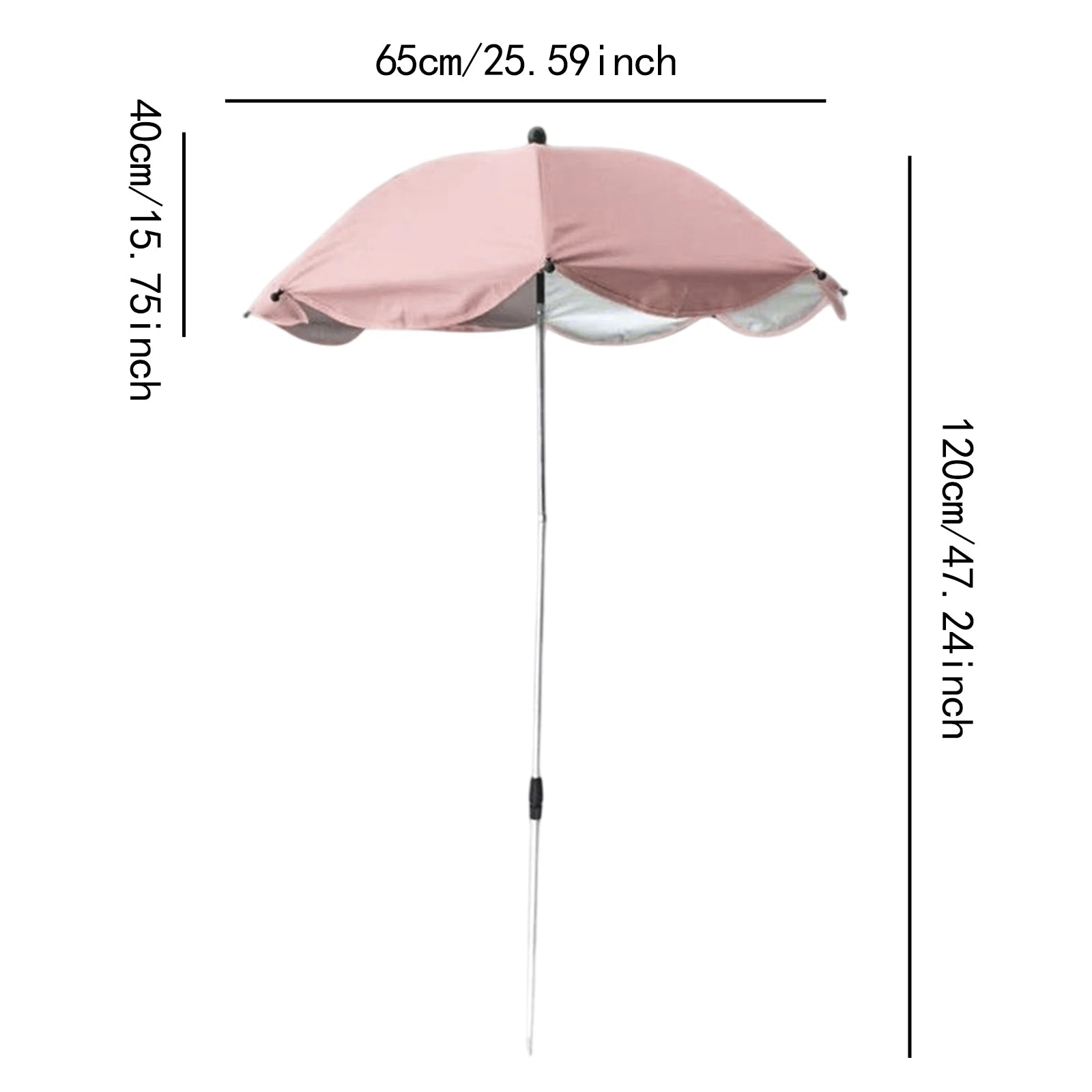 Outdoor Plant Umbrella Shade Cover Adjustable Height Canopy Telescopic for Garden Lawn Patio Flowers Potted Yard Reusable Decor Zpaxo Pink