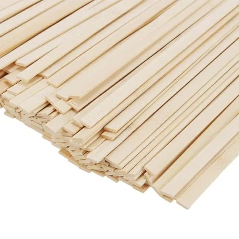 10-Pack Wooden Flat Sticks for DIY Crafts & Model Building Wood Craft Sticks Zpaxo
