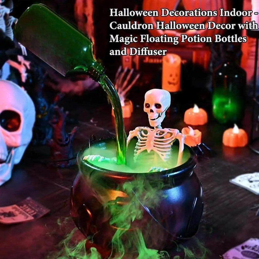 Halloween Witch Cauldron Mist Maker with Lights & Fog Halloween Mist Maker Zpaxo