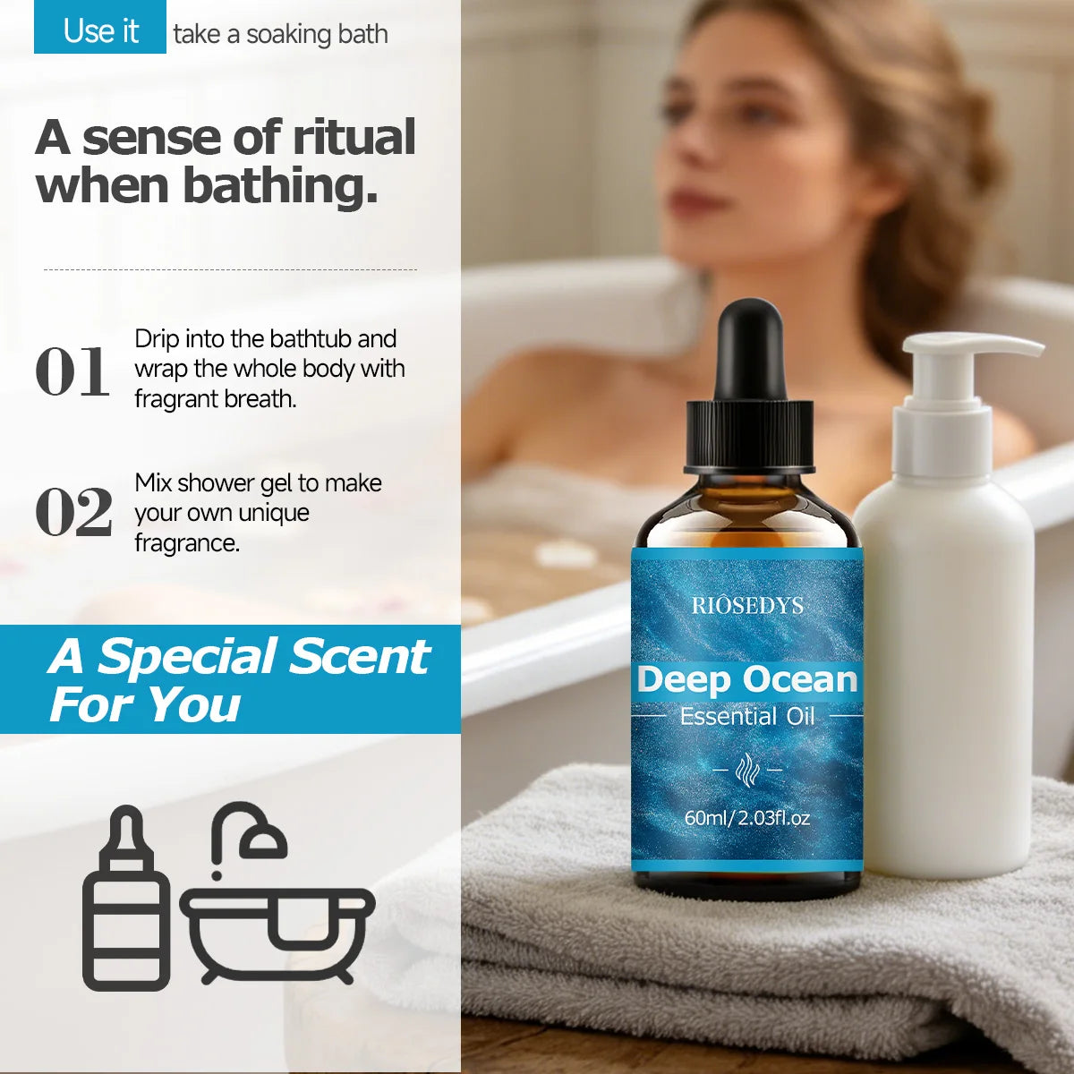 DEEP OCEAM ESSENTIAL OIL Has Nourishing Moisturizing Effects Making Zpaxo