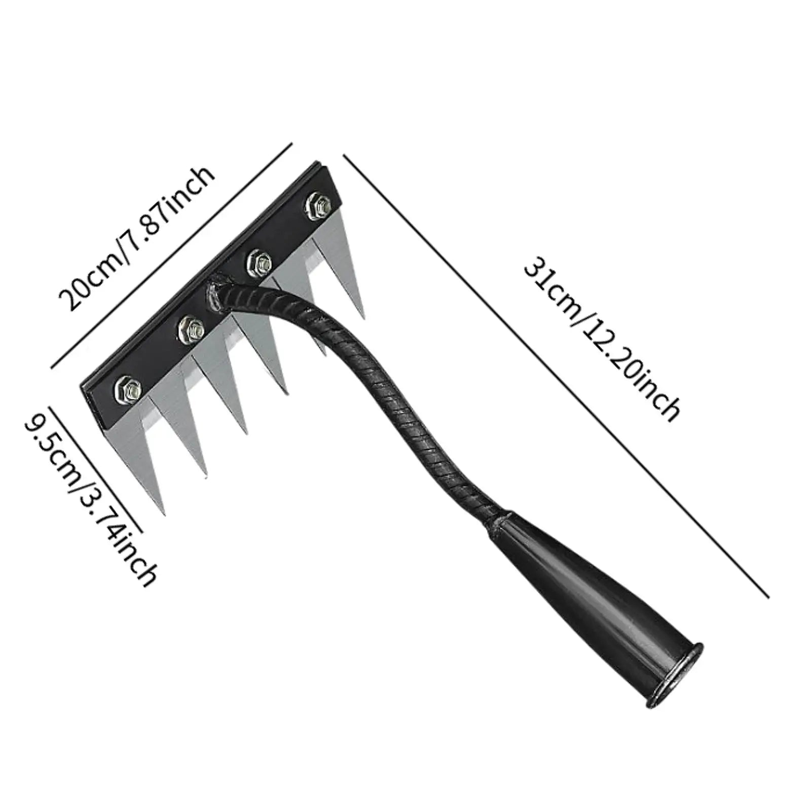 5/6/7/8 Tines Weed Puller Tool Garden Weed Pulling Tool Rake Alloy Steel Hand Weeder Tool Weed Remover Tool for Farm Backyard Zpaxo 6 Tines