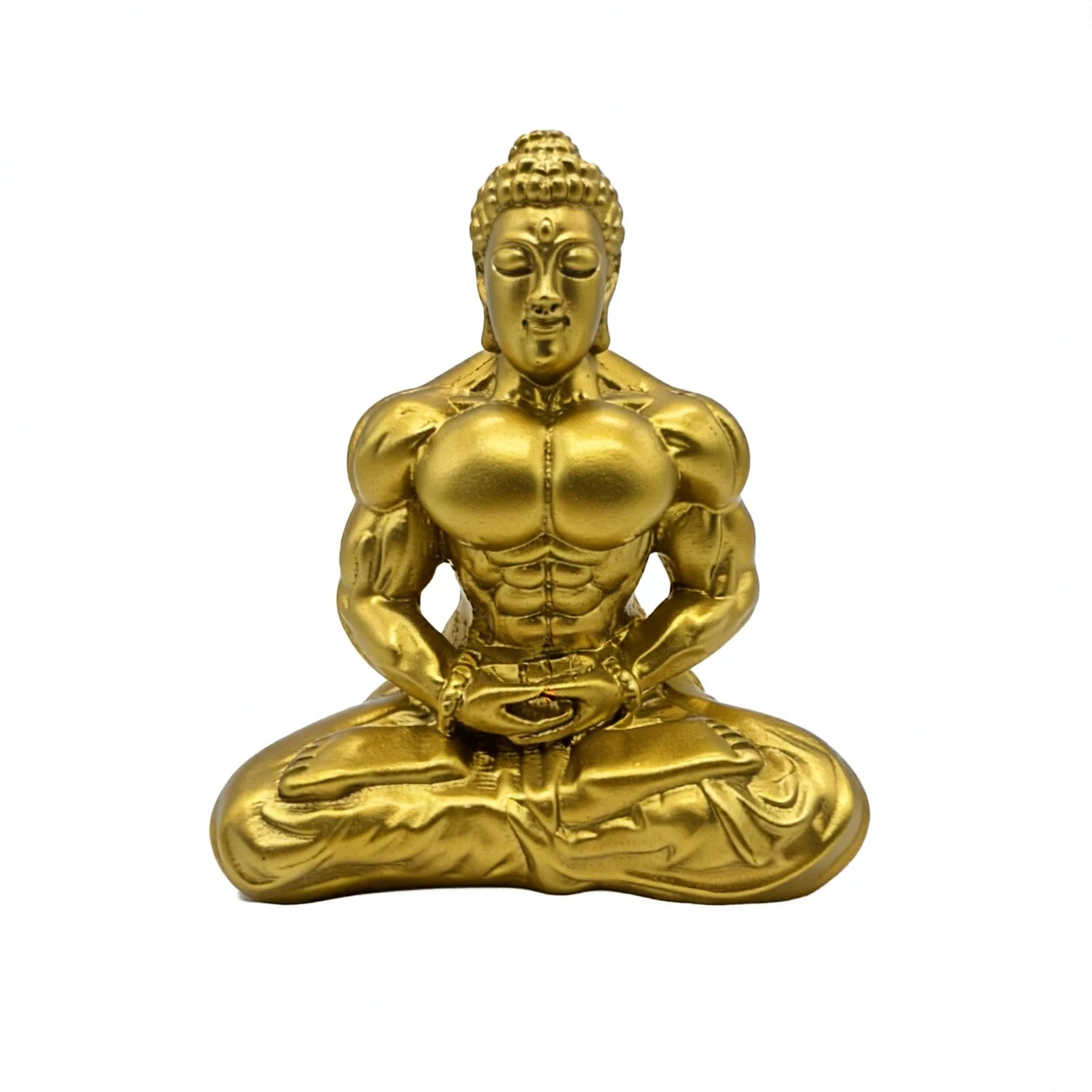 Muscle Buddha Ornament Creative Muscular Buddha Statue Hand-Polished Resin Desktop Ornament for Fitness Enthusiasts Bodybuilders Zpaxo Gold