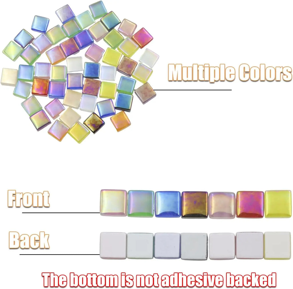 Bulk Square Glass Mosaic Tiles – Multi-Color DIY Craft & Decor Glass Mosaic Tiles Zpaxo