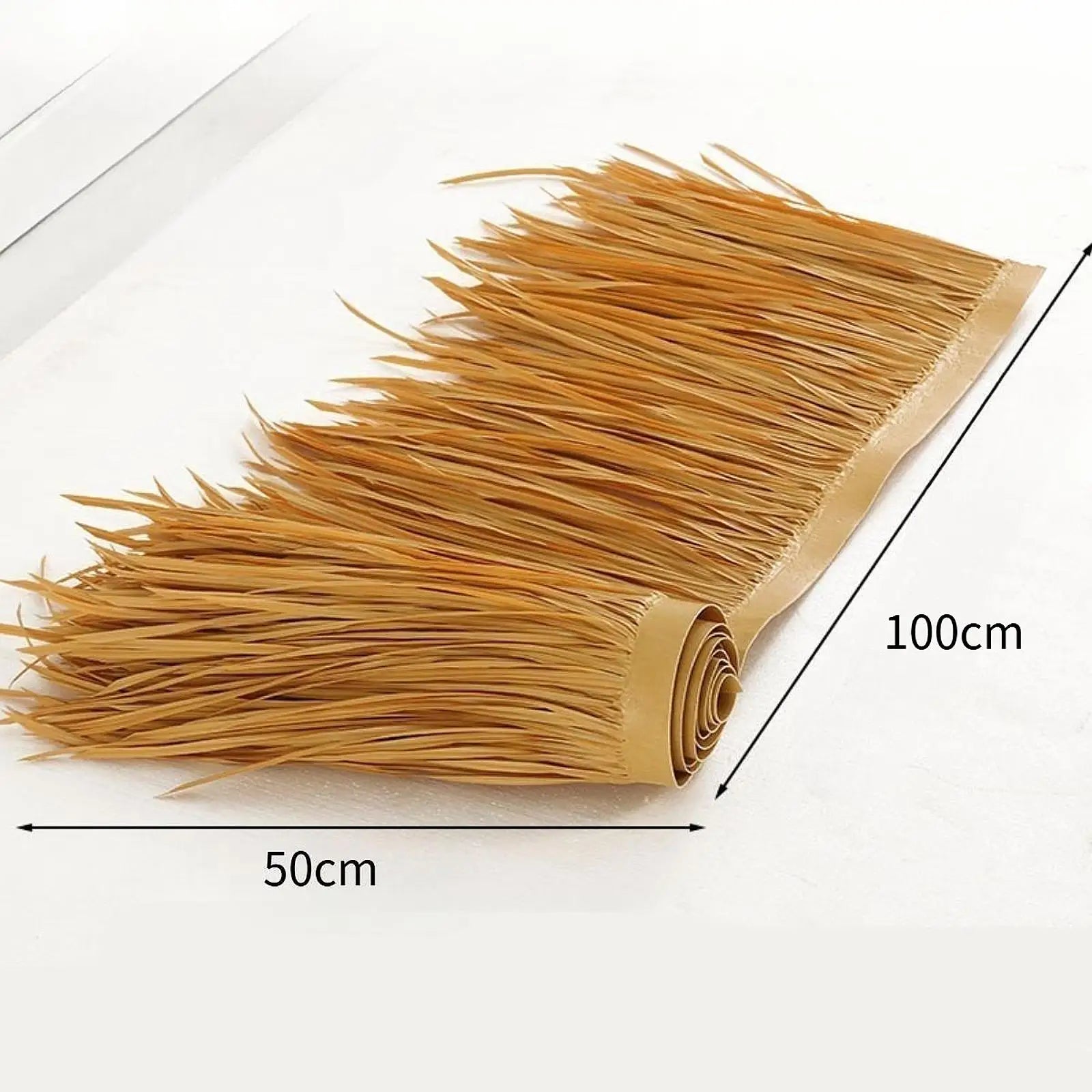 Grass Artificial Thatch Roofing for Outdoor Garden Patio Umbrella Cover 1mx50cm Straw Roof Thatch Simulation Panel Palm Thatch Zpaxo Rose Red
