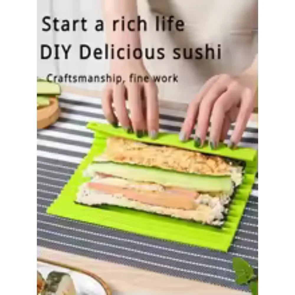 High-quality Silicone Mat Sushi Making Kitchen Roll Beginners Kids Zpaxo