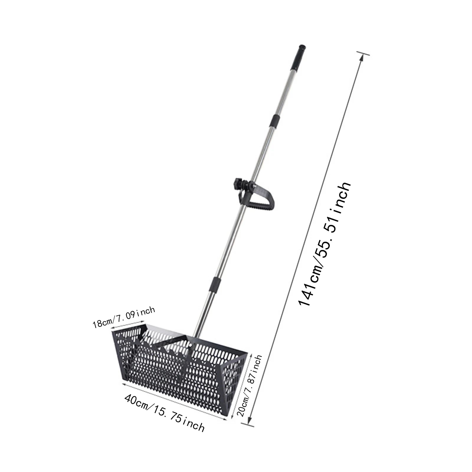 Handheld Sand Sift Rake Beach Mesh Shovel Sea Food Catcher Ergonomic Sharp Teeth Sifter for Gardening Soil Loosening Camping Zpaxo Black 2
