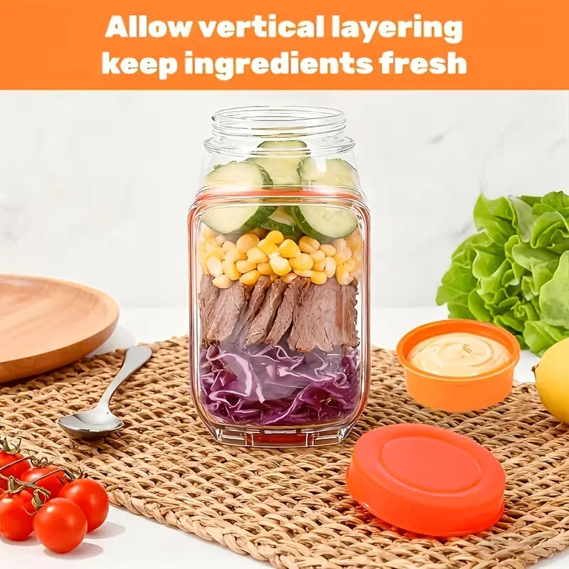 Can Side-opening Salad Making Storage Tool Convenient Lunch Container Zpaxo