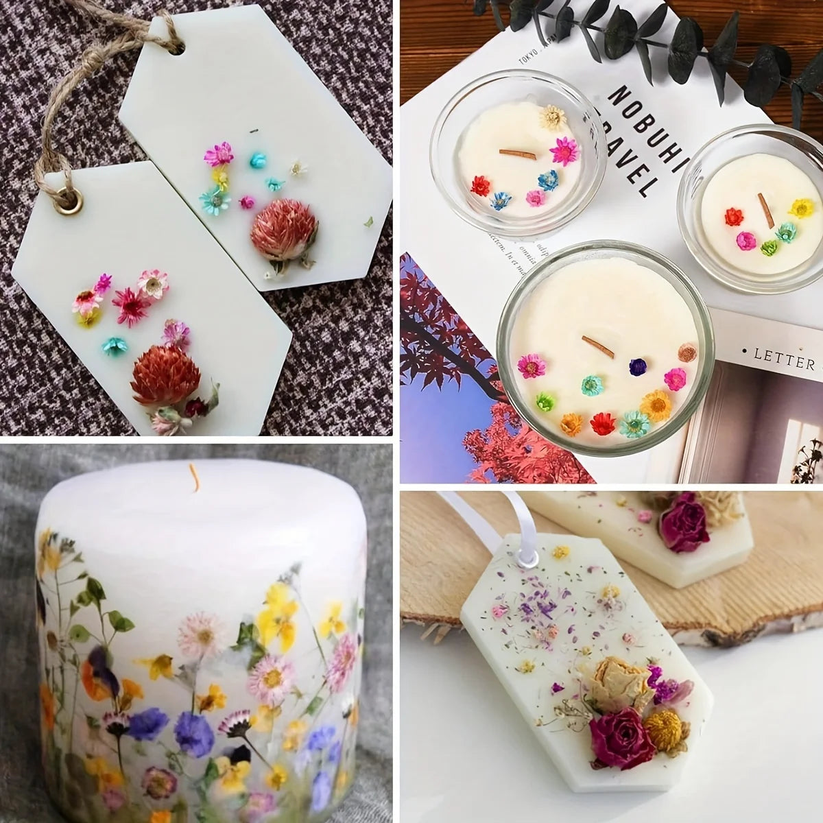 1 BOX Tiny Mini Dried Flowers Colorful Small Dried Gypsophila Flowers for Candle, Soap, Resin, Craft Makings Zpaxo