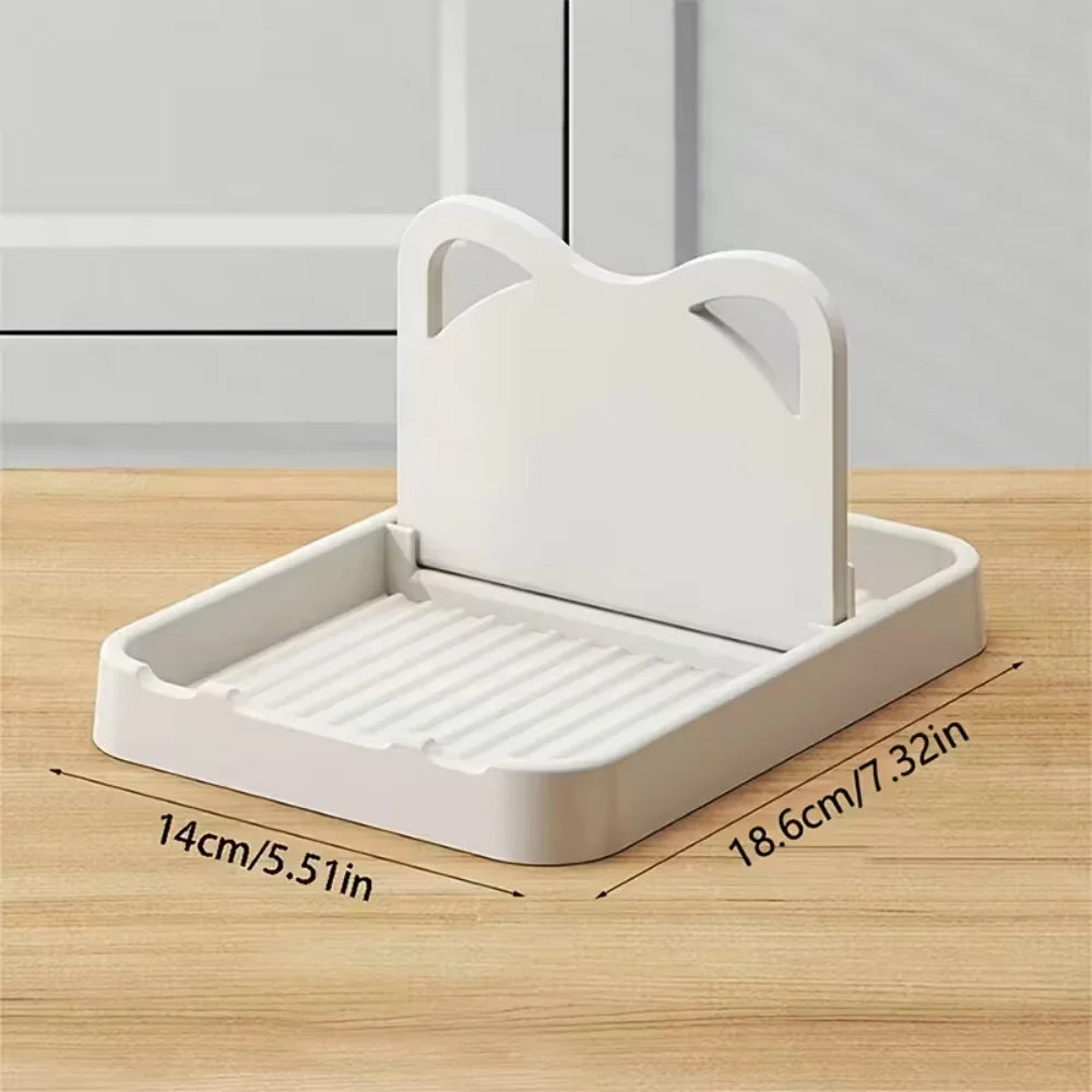 Kitchen Counter Spoon Rack Pot Lid Multi-purpose Small Tools Keep Zpaxo White