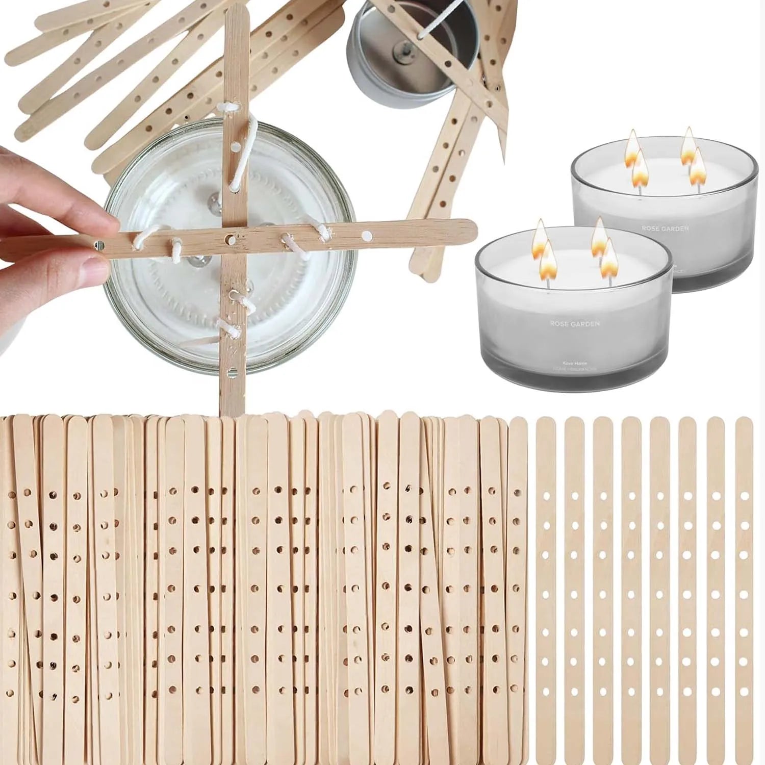 7-Inch Candle Wick Holder – 7-Hole DIY Wick Centering Tool Candle Making Tool Zpaxo