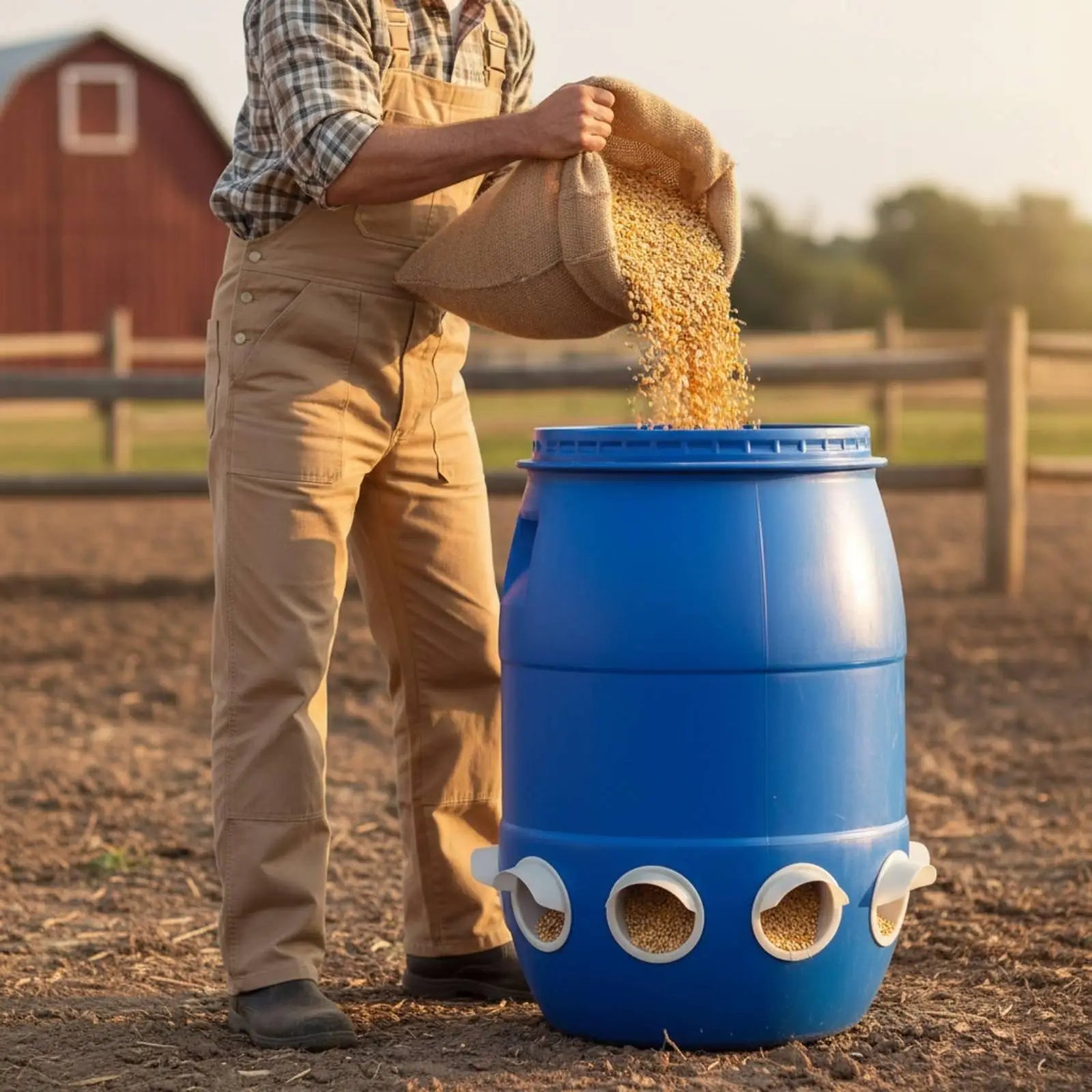 Automatic Weight-Operated Chicken Feeder Port – Rainproof DIY Poultry Feeder Zpaxo