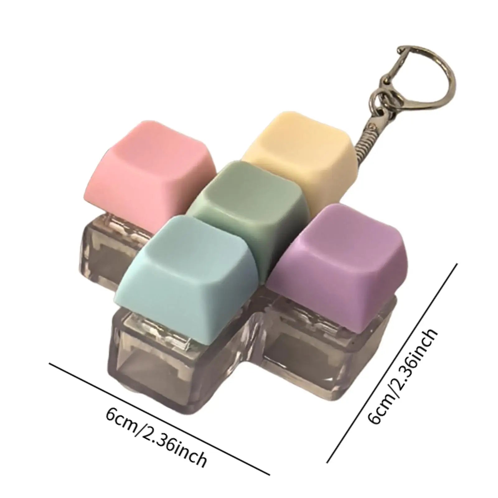 9-Key Fidget Keyboard Keychain – Stress Relief Toy for Adults Fidget Keychain Toy Zpaxo 5 Key