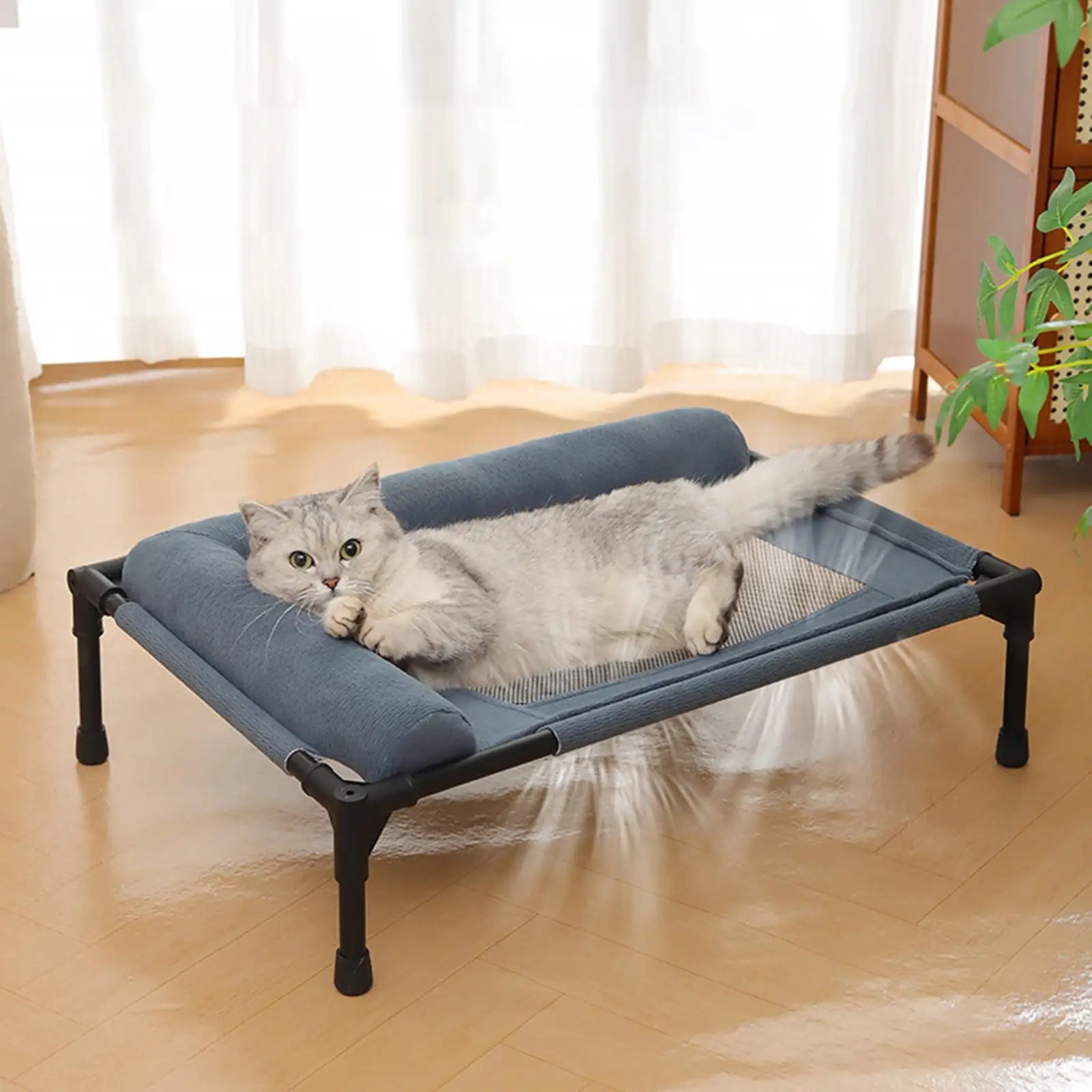 Elevated Cooling Raised Pet Bed – Breathable Dog & Cat Hammock Raised Pet Bed Zpaxo