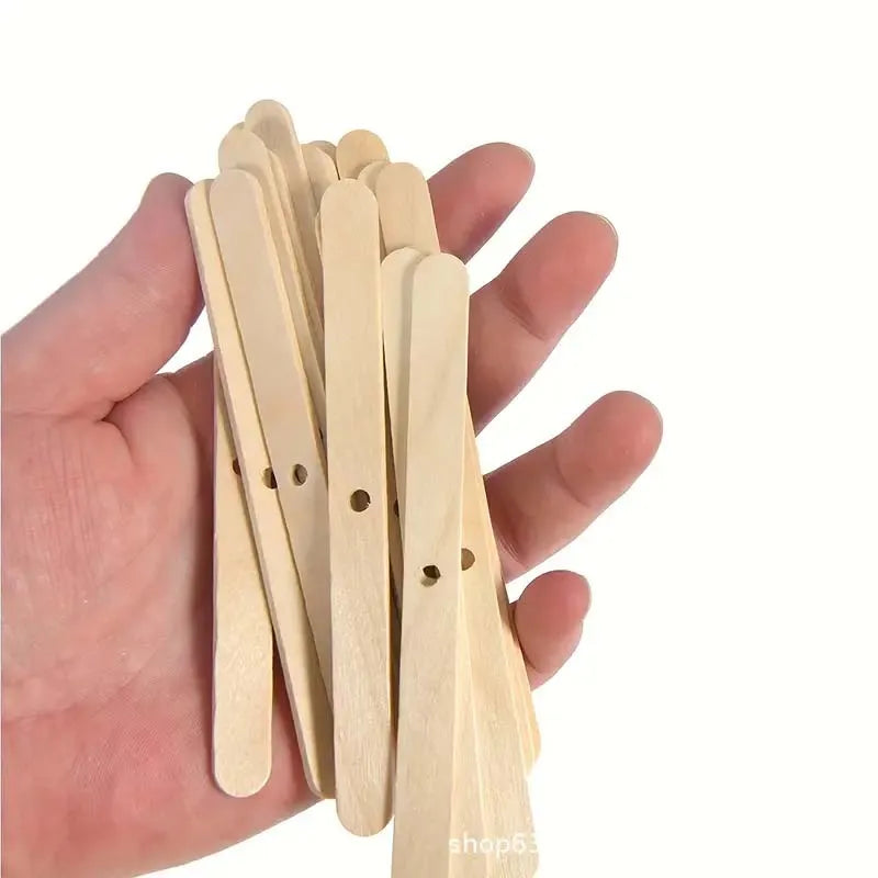 50-Pack Wooden Candle Wick Holders – DIY Centering Tool Candle Making Tool Zpaxo