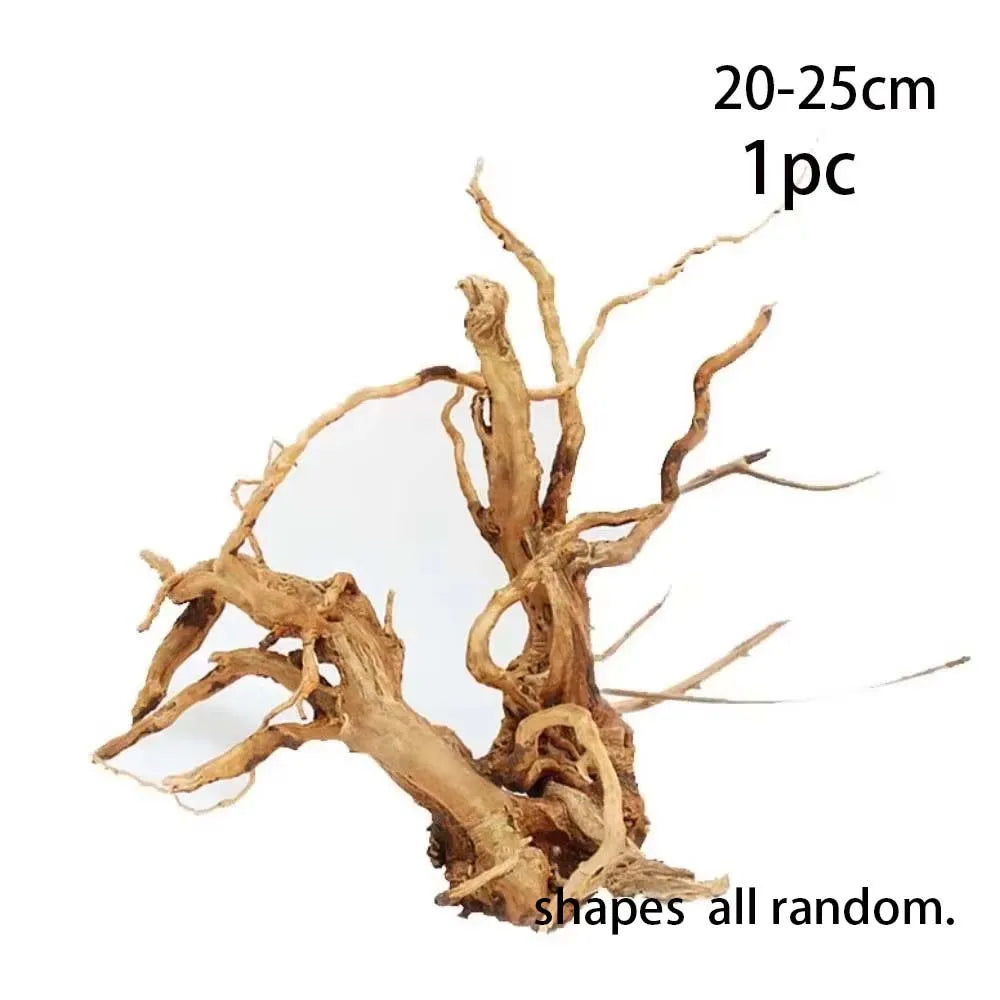 1PC Driftwood for Aquarium,Natural Spider Wood Reptile Branches Fish Tank Log Ornament Aquarium Trunk Decoration Zpaxo 20-25cm