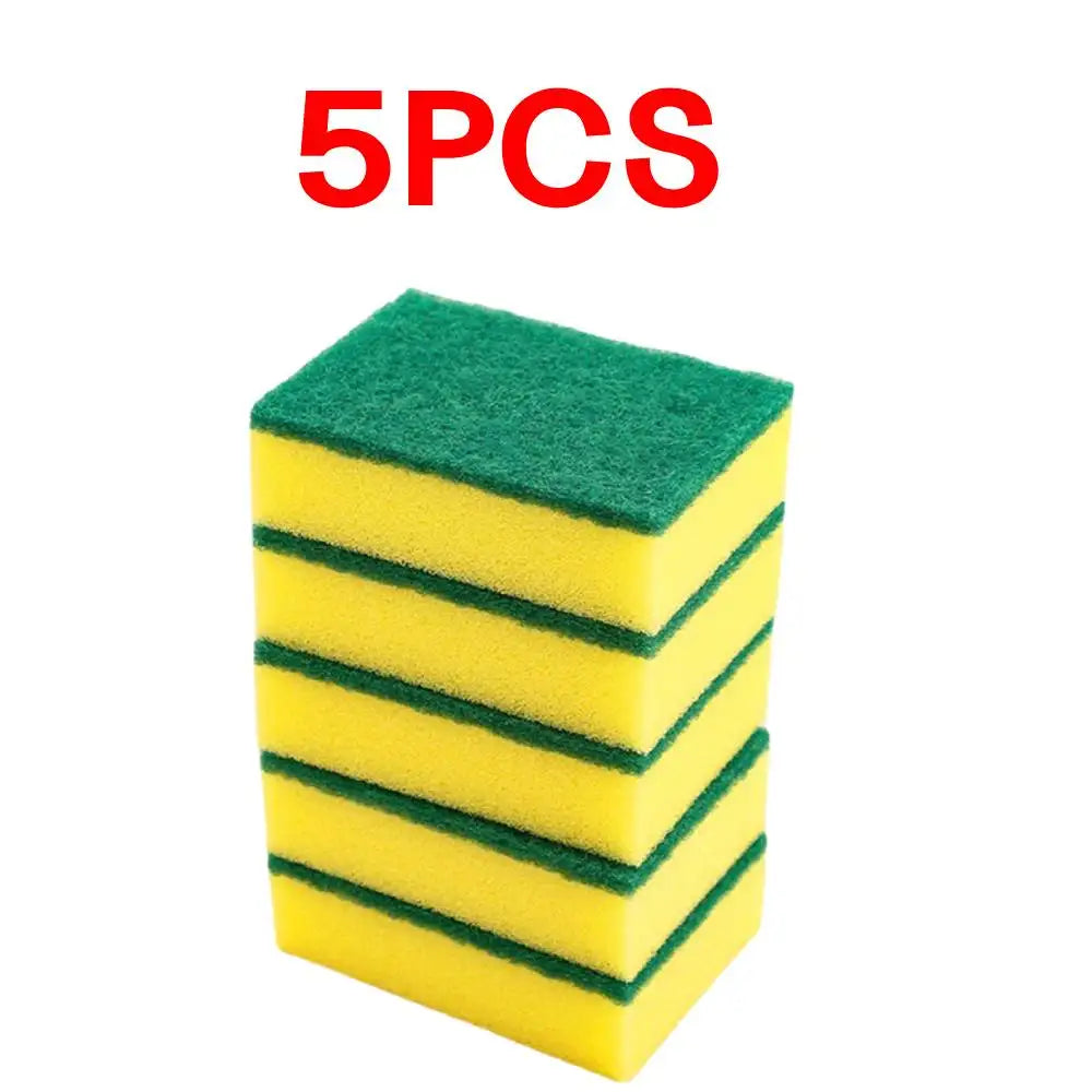 Double-Sided Sponge Scourers – Kitchen Scrub Pads (5-30 Pack) Kitchen Scrub Sponge Zpaxo 5PCS
