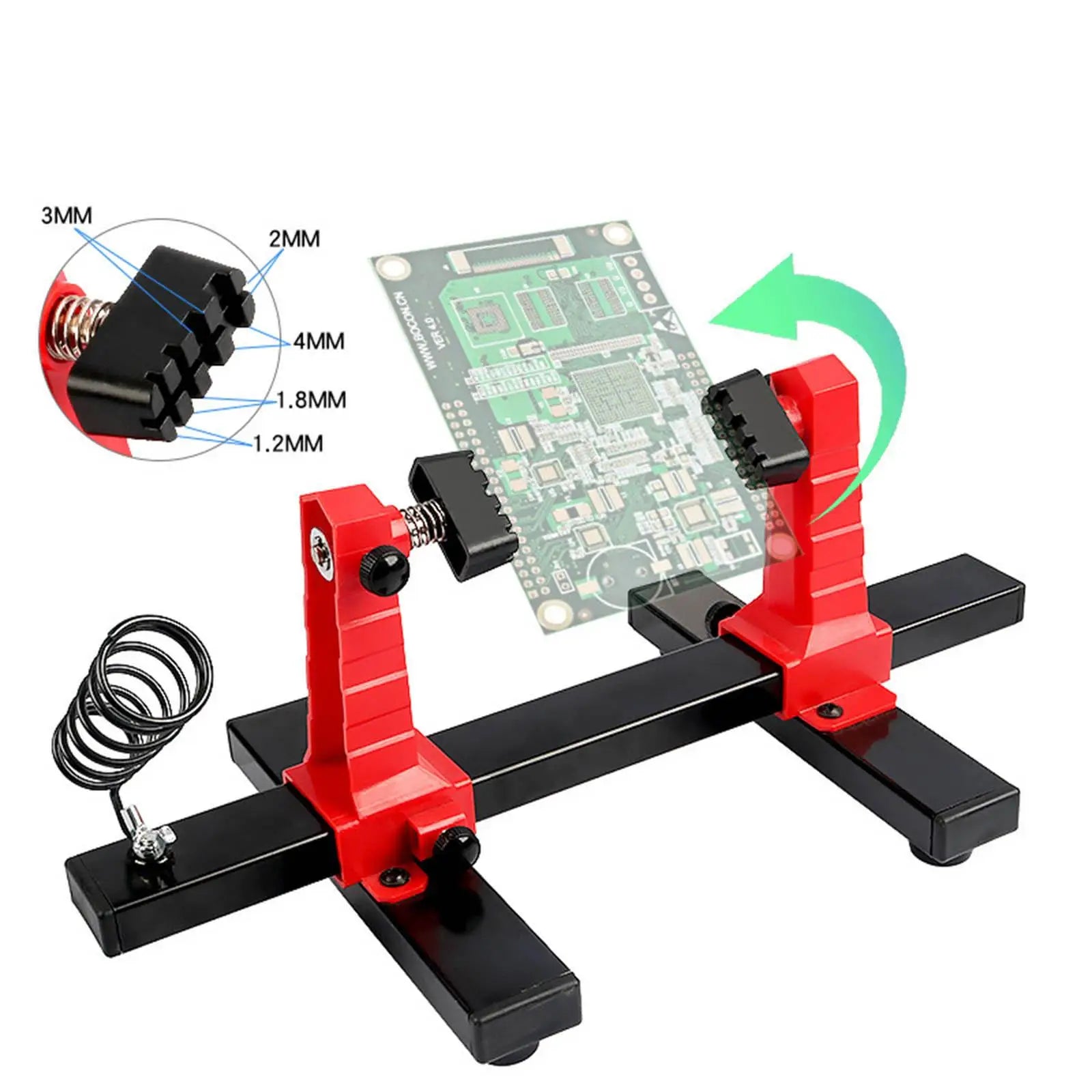 Circuit Board PCB Holder Adjustable Welding Bracket 360 de Auxiliary Clamp Repair Tool Clamping Kit Heavy Duty Base Plate Zpaxo