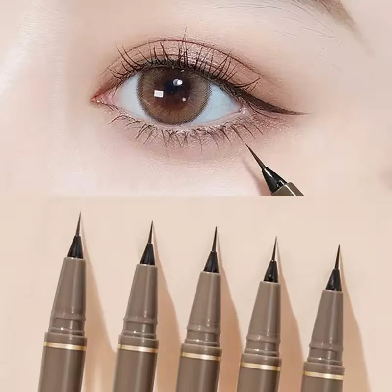 0.05mm slim eyeliner is smooth and durable, slim, quick-drying, long-lasting eyeliner, 4 colors, waterproof, non-smudging Zpaxo