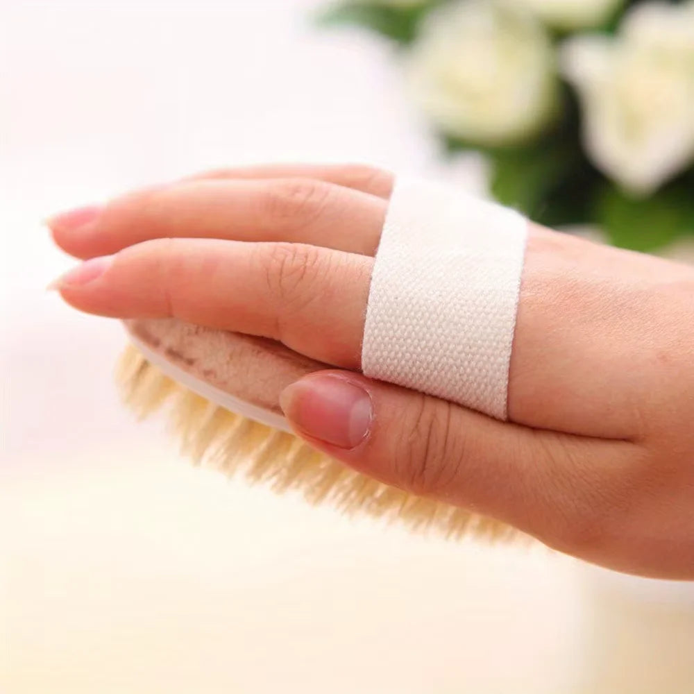SPA Wooden Body Brush Natural Boar Bristle Organic Dry Skin Bamboo Zpaxo