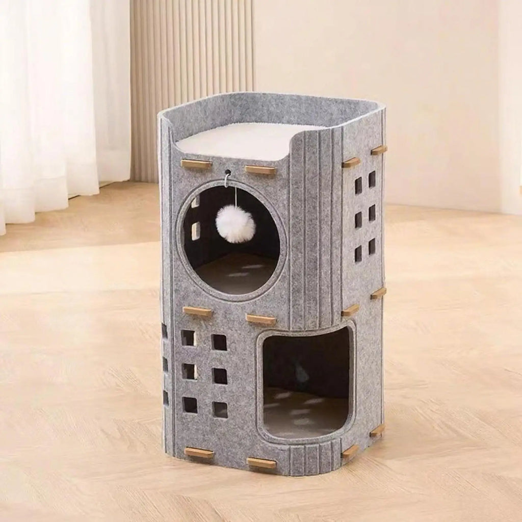 Cat Bed Cave Indoor Outdoor Cats Kitten Kitty Cat House for pet Sleeping Resting Playing Nest Tunnel Hideaway Anti Scratch Hut Zpaxo