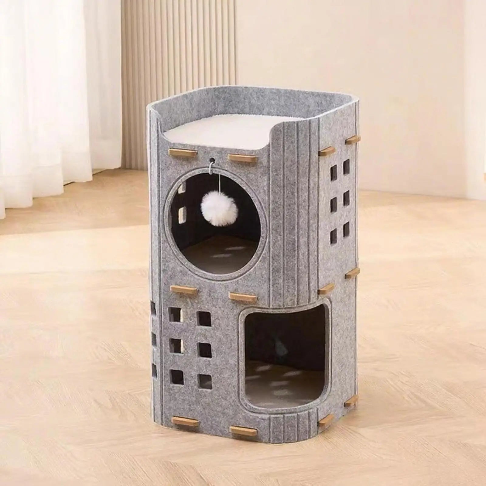 Cat Bed Cave Indoor Outdoor Cats Kitten Kitty Cat House for pet Sleeping Resting Playing Nest Tunnel Hideaway Anti Scratch Hut Zpaxo