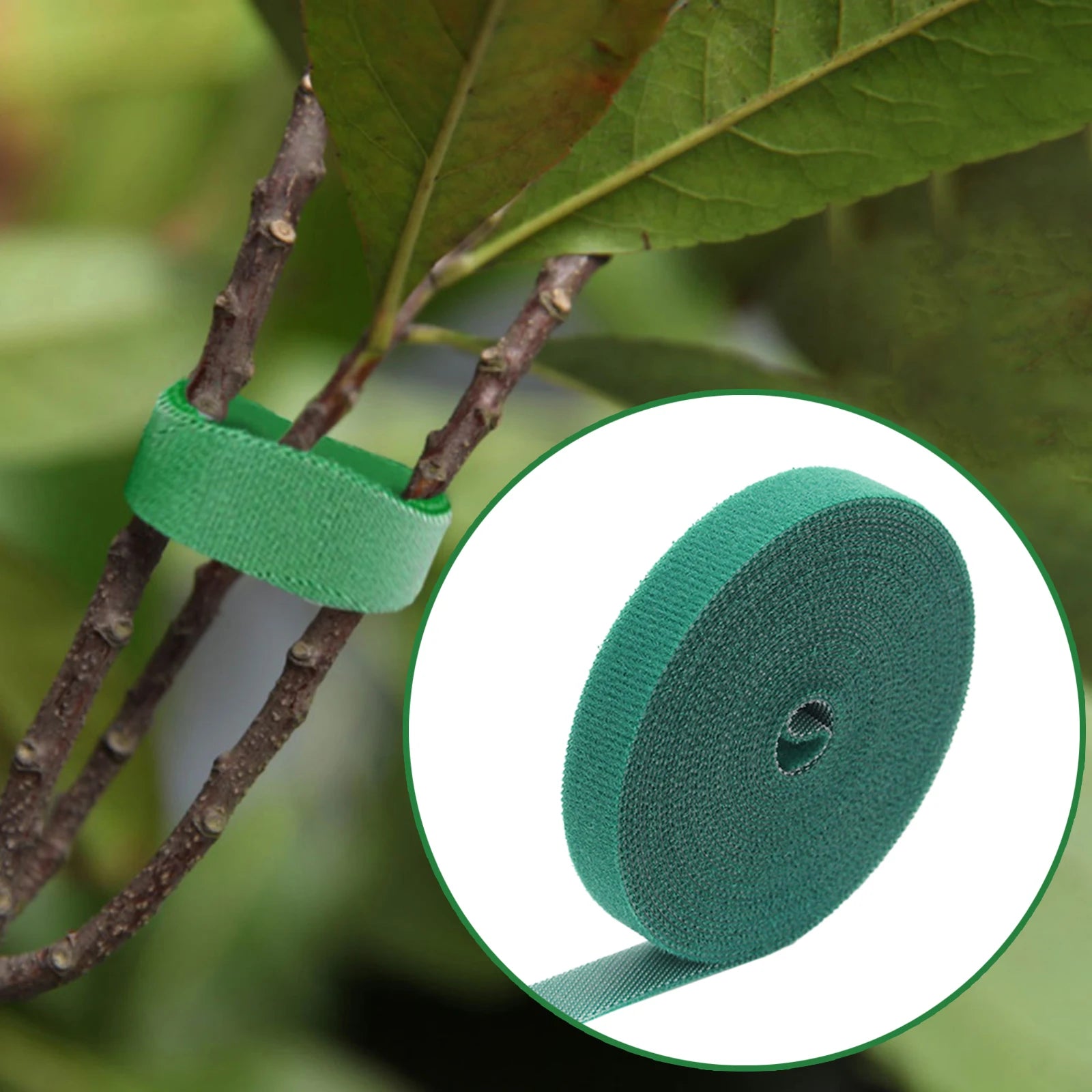 35m Reusable Plant Ties Nylon Garden Tie Tree Straps twist tie Green Fastener Tape for Cucumbers Climbing Plants Straightening Zpaxo