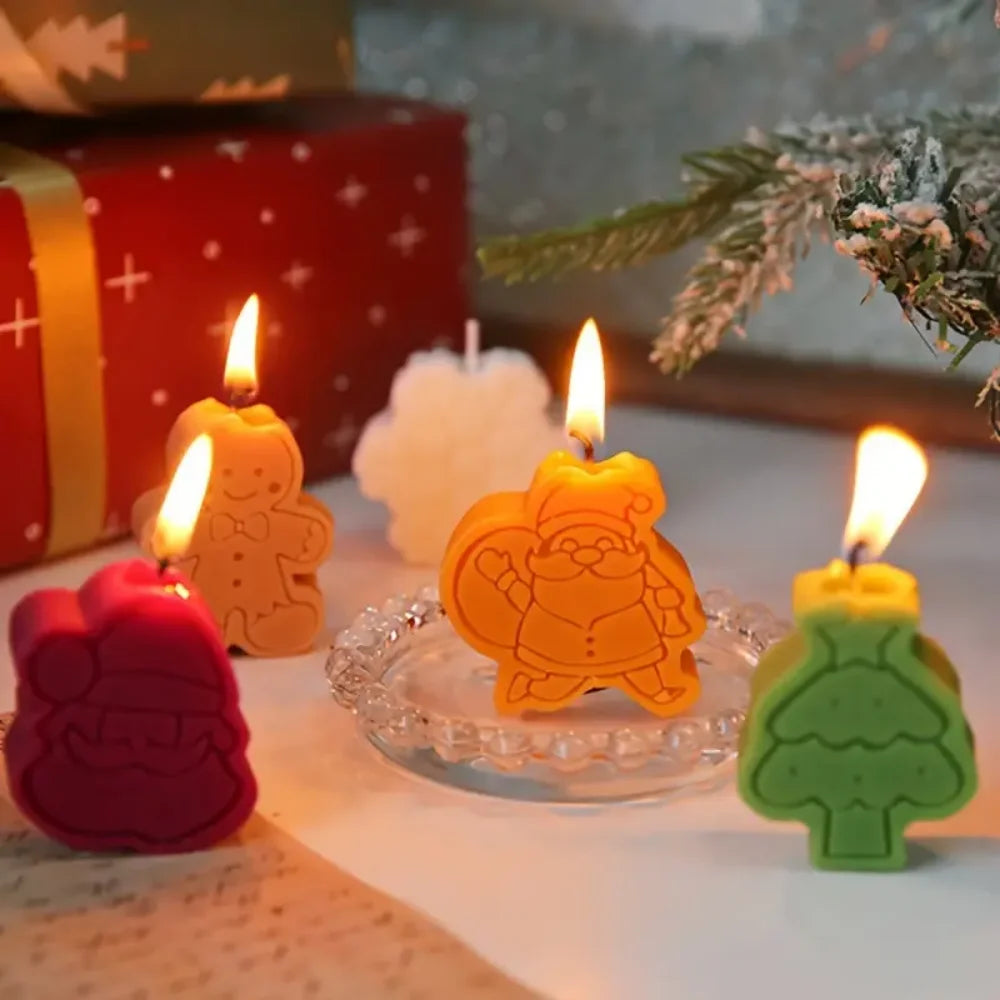 4-piece Christmas Series Festive Scented Candles Decorations Suitable Zpaxo