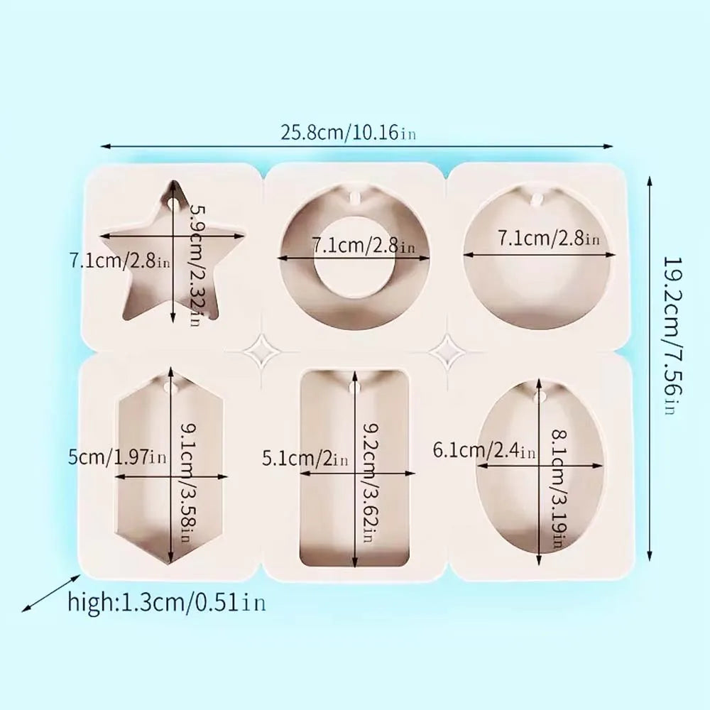Silicone Aroma Stone Molds – 6-Hole Flower & Wax Melt Molds Silicone Craft Mold Zpaxo style 2