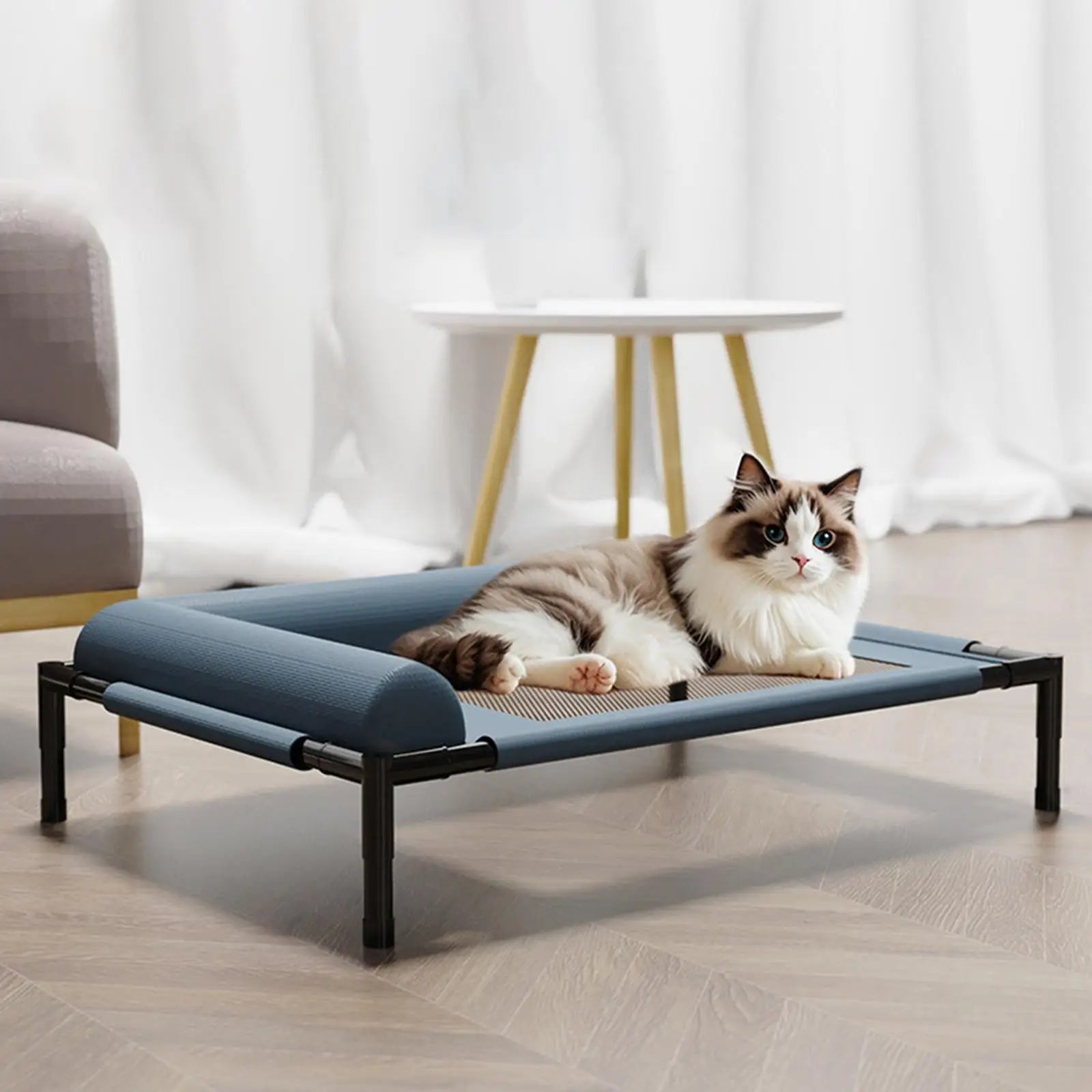 Elevated Cooling Raised Pet Bed – Breathable Dog & Cat Hammock Raised Pet Bed Zpaxo