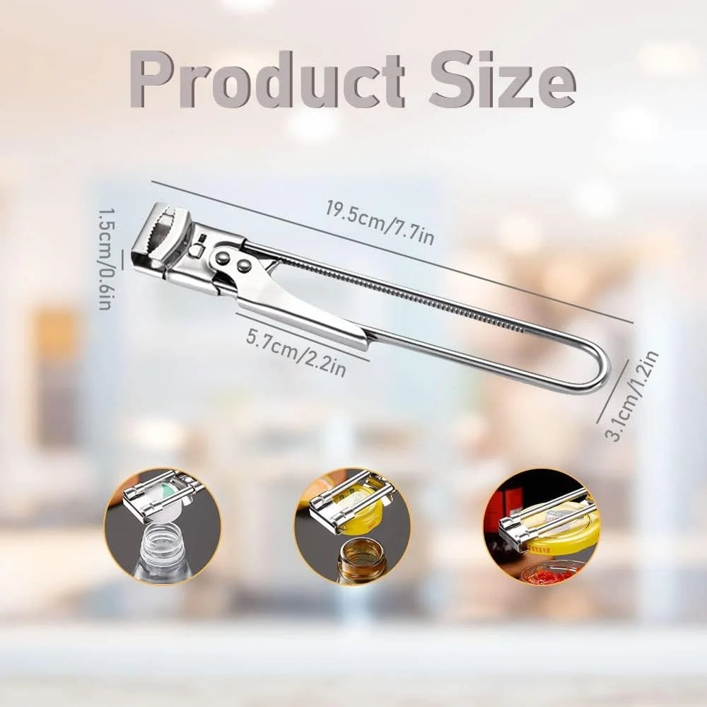 1 Non-slip Stainless Steel Can Opener Adjustable Bottle Zpaxo