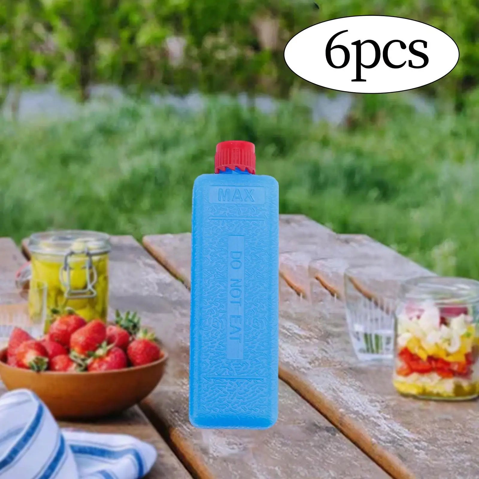 6-12PCS Ice Blocks Reusable Rectangular Ice Pack Freezer Packs for outdoor camping, picnics, barbecues, travel Cooling Ice Pack Zpaxo