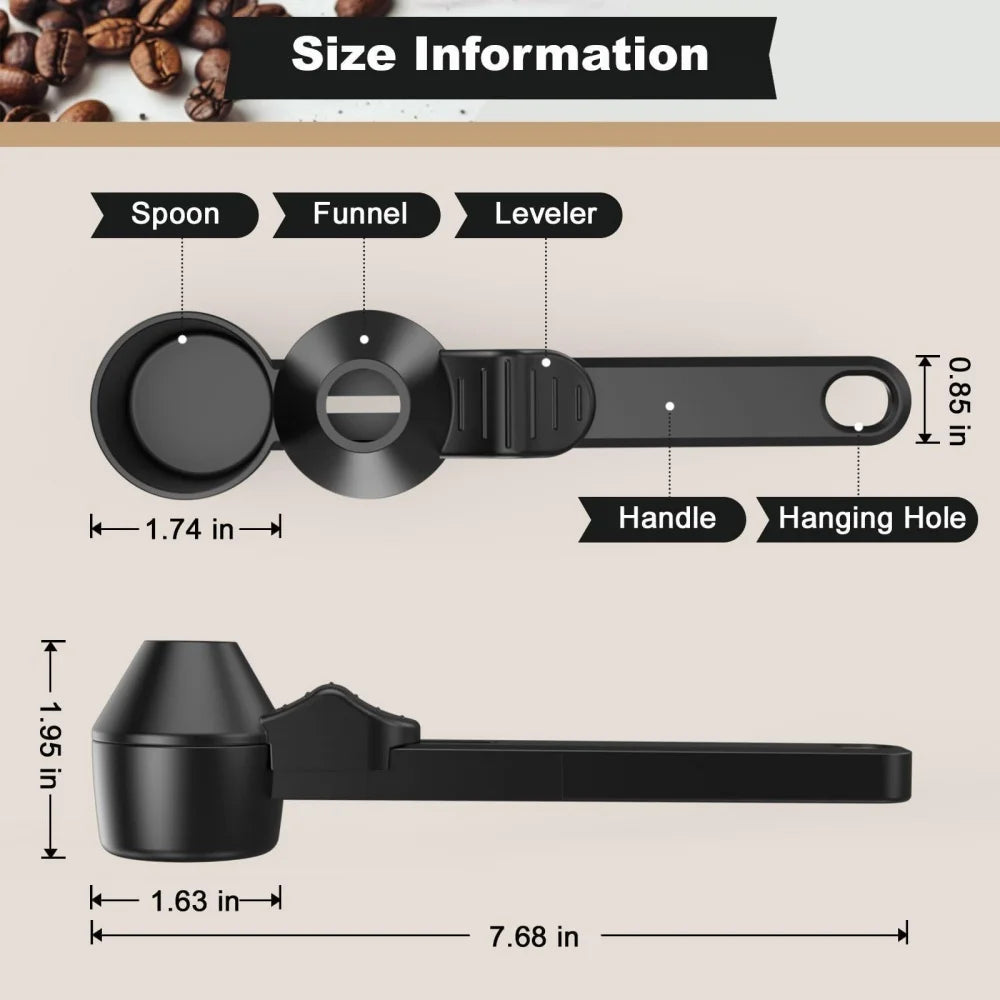 Coffee Spoons Funnels Reusable Refillable Pods Measuring Powder Zpaxo