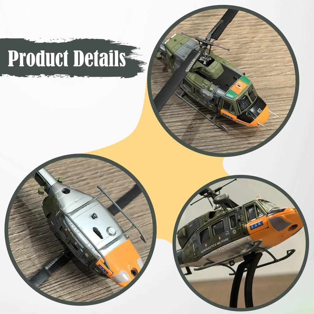 1 100 Diecast Helicopter Model Base Alloy Aircraft Toy Home Living Zpaxo