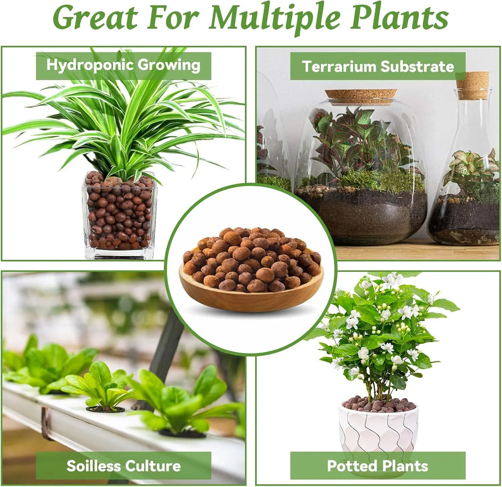 210g Expanded Clay Pebbles – Hydroponics, Fish Tanks & Succulents Clay Pebble Growing Media Zpaxo