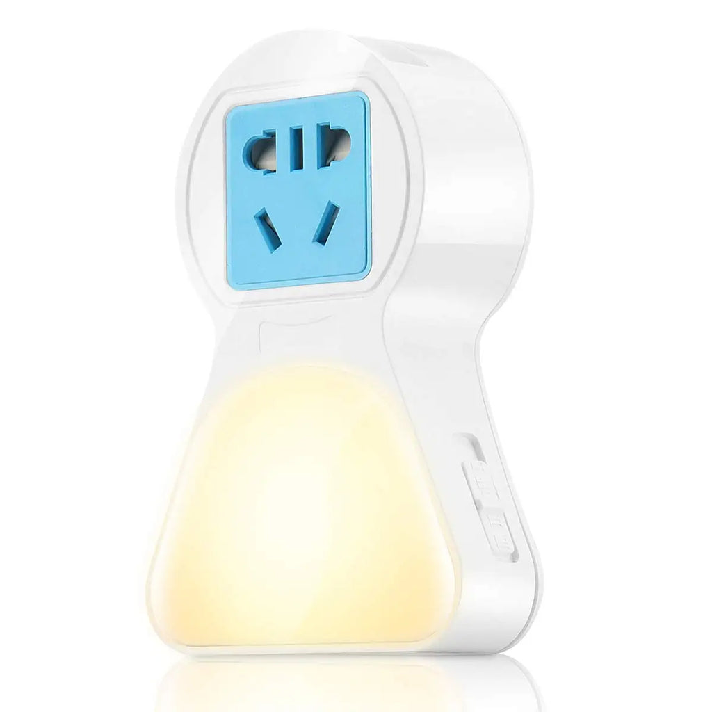 2-in-1 Portable Wall Outlet LED Night Light Dusk Dawn Sensor USB Zpaxo