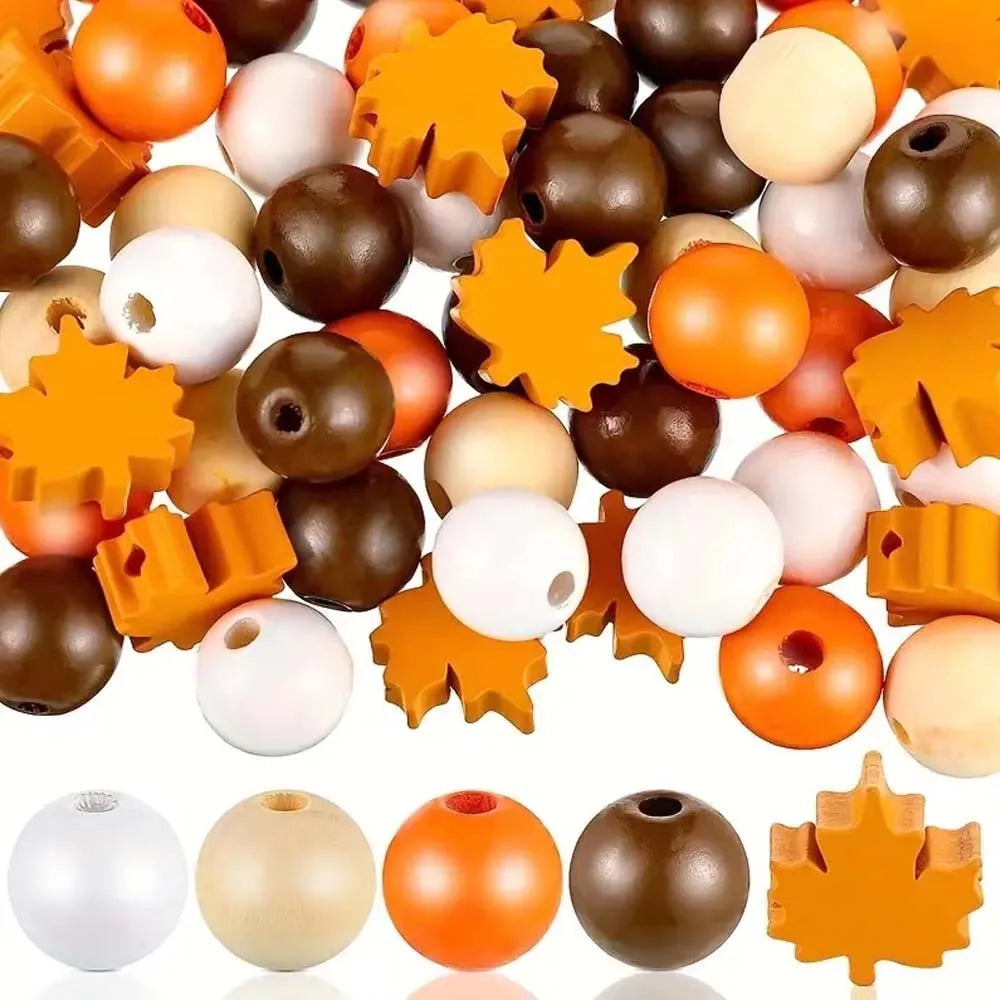 Wooden Beads for Jewelry Making – Christmas & Halloween DIY Wooden Craft Beads Zpaxo
